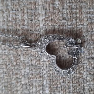 Lovely silver and clear stone necklace.